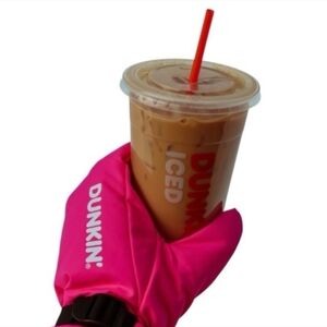 2026 Official Dunkin' Donuts Pink Iced Coffee Mitten Glove Left Hand Merchandise